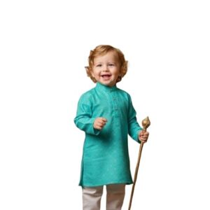 A.T.U.N. (ALL THINGS UBER NICE) Boys 100% Cotton Printed Kurta Pyjama Set | Soft Comfortable Ethnic Indian Outfit | Festive, Celebrations, Wedding, Functions, Family Gatherings Clothing Set for Kids